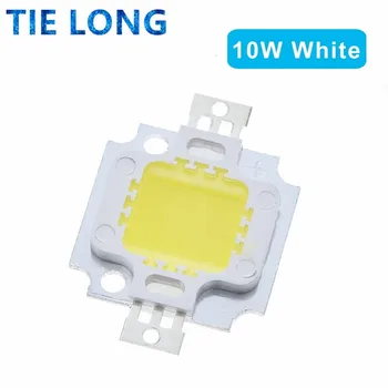 10 adet/grup 10 W LED Çip Ampul 10 w led 900lm sıcak beyaz lamba ışığı Beyaz Yüksek Güç 20*48mli Çip projektör