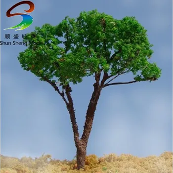 10 adet H :12cm model tel ölçekli ağaç bina modeli düzeni model ağacı yaprak