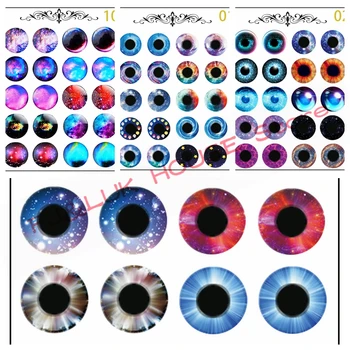 10 Çift / takım Yıldız Serisi Parlayan Yıldız Gözler Cips Desen DIY Bebek Eyechips DIY Yapımı için Blythe Doll BJD Bebek Göz DIY Araçları