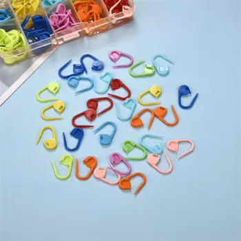 100 adet Mini Örgü Tığ Kilitleme Dikiş İşaretleyiciler Mix Renk Tığ Mandalı Örgü Araçları İğne Klip Kanca noel hediyesi