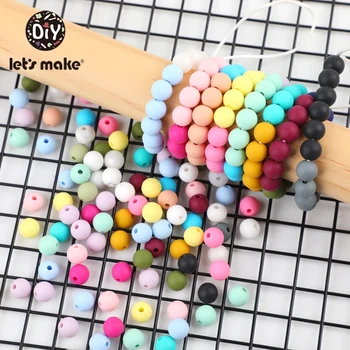 100 Adet Silikon Boncuk Bebek Diş Çıkarma Güvenli Gıda Sınıfı Hemşirelik Çiğneme Rastgele Renk DIY Emzik Zinciri Aksesuarları bebek oyuncakları