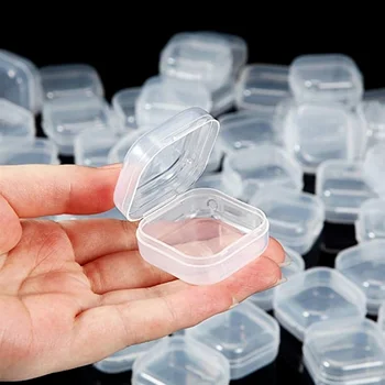 12 adet Mini plastik saklama Kapları Kutusu Taşınabilir Hap İlaç Tutucu Depolama Organizatör Takı Ambalaj Küpe Yüzük