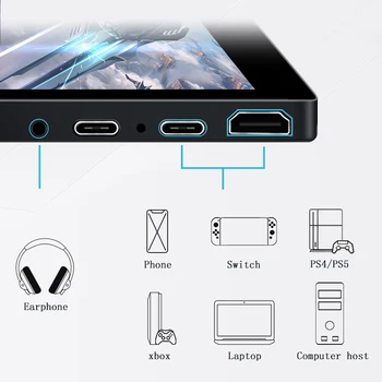 144Hz 2K 15.6 Taşınabilir Monitör IPS Dokunmatik Ekran Freesync Oyun Ekran HDMI uyumlu USB C MAC PC Laptop için Telefon PS 4 5 XBOX