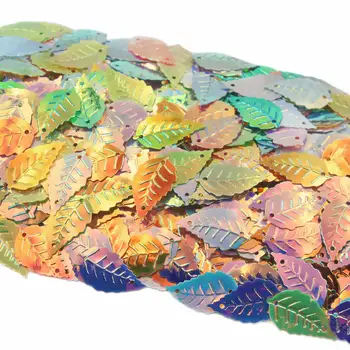 150-900 Adet Çok Renkli 2 Delik Yapraklar Sequins PVC Pailette El Sanatları Dikiş Giyim Şapka Aksesuarı Küpe Bilezik Conta