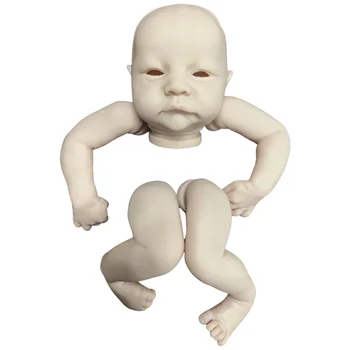 19 inç Zaten Boyalı Yeniden Doğmuş Bebek Parçaları Levi Uyanık Gerçekçi Bebek 3D Boyalı Görünür Damarlar Bez Vücut Dahil