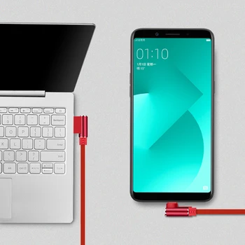 1m 2m 3m 90 Derece mikro USB Veri Hızlı şarj kablosu için S6 S7 Mi 4X LG Tablet android cep telefonu Orijinal Şarj Kablosu Kablosu