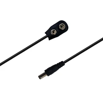 2 4 6 8 ADET 9V akü maşası Dönüştürücü Güç Kabloları geçmeli konnektör DC 2.1 5.5 mm Fiş Gitar Efekt Pedal Güç uzatma kablosu