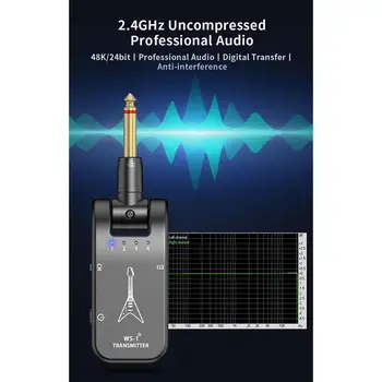 2.4 GHz Gitar Kablosuz verici alıcı 4 Kanal Elektrikli Üfleme Borusu Ses İletim Alıcı-verici