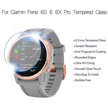 2 adet / grup Temperli Cam Garmin Fenix 5 5s Artı 6S 6X 6 Pro Ultra Clear Ekran Koruyucu Patlamaya dayanıklı koruyucu film