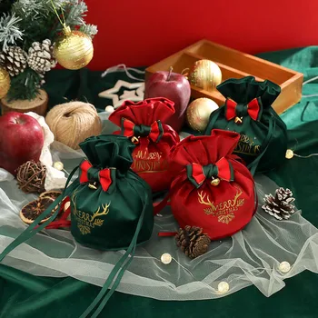 2022 Yeni Yıl Hediye Noel Arifesi Elma Çantası noel hediyesi Paket Cep Navidad 2023 Merry Christmas Ev yılbaşı dekoru