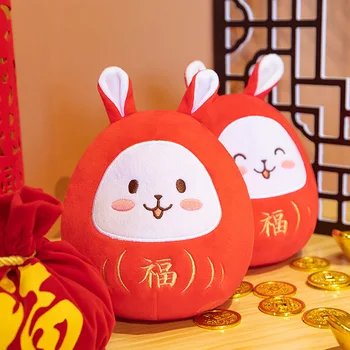 2023 Çin Zodyak Fortuna Tavşan Yeni Yıl Tang Takım Elbise sevimli Tavşan Ev Dekor doldurulmuş oyuncak Yaratıcı Yeni Yıl Özel Hediye çocuklar İçin