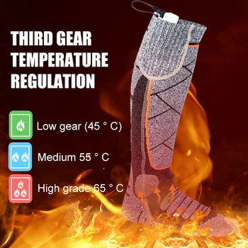 3 Modları elastik rahat su geçirmez elektrikli sıcak çorap seti kış sıcak açık çorap termal çorap ısıtma çorap