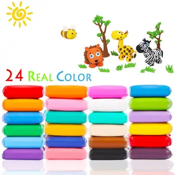 36 renkler / Set yumuşak hamur oyuncaklar Macun Yumuşak Kil Antistres Hafif Hamuru Balçık Malzemeleri Kum Fidget Sakız Polimer Kil çocuklar için