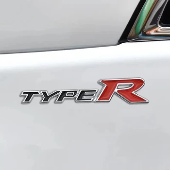 3D Metal Tipi R Yarış Tipi S Spor Logosu Araba Çıkartmaları Çıkartmaları Ön İzgara Amblemi Honda Civic Şehir Accord Crv Hrv Crider