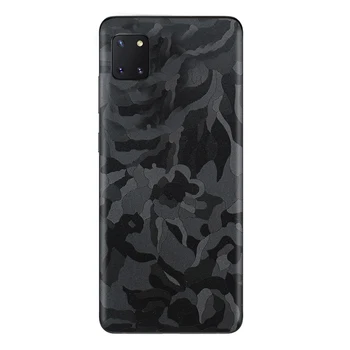 3D Siyah Kamuflaj Filmi Telefon Wrap Geri Macun Sticker SAMSUNG S20 Not 10 Lite S10 A01 A11 A31 M11 M21 M31 30S M40 M51 Cilt