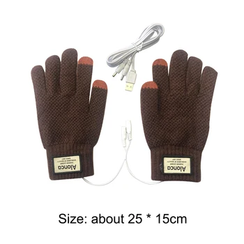 40°C ısıtma eldivenleri USB elektrikli el ısıtıcı Sabit Sıcaklık Erkekler Kadınlar kış eldiven ısıtmalı örme tam Parmak Eldivenler