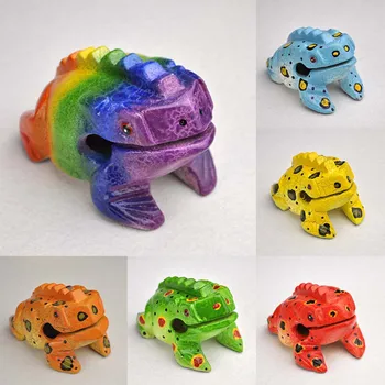 Ahşap Şanslı Kurbağa Oyuncak Hayvan Para Kurbağa Clackers Ahşap Sopalarla Çocuklar Enstrüman Perküsyon Hediye Oyuncaklar Renkli 15 cm