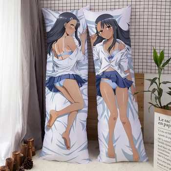 Anime Dakimakura yok Oyuncak Benimle, Bayan Nagatoro vücut yastığı Kılıfı Cosplay Hugging Yastık Kılıfı