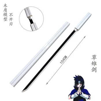 Anime Narutos Uchiha Sasuke Cosplay Silah Kusanagi Kılıç Plover Bıçak Klan Amblemi Logosu Uzun Kılıç Adam Gösterisi Sahne