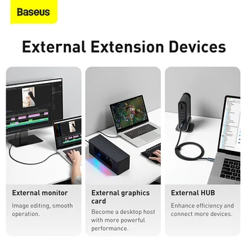 Baseus USB C Tipi C 100W USB PD 3.0 4.0 Kablo 40Gbps 8K@60Hz Hızlı Şarj macbook için kablo Pro iPad Pro USB şarj aleti Veri Kablosu