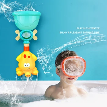 Bebek Banyo Oyuncakları Su Oyunu Ahtapot Yengeç Modeli Musluk Duş Su Püskürtme Oyuncak Çocuklar İçin Yüzme Banyo Yaz Oyuncaklar hediye için