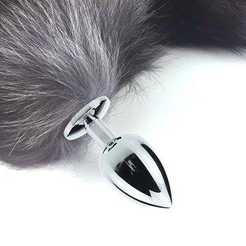 BLACKWOLF Cosplay Tilki Maskesi Kuyruk Anal Plug Metal Anüs Boncuk Butt Plug Yarım Kedi Maskesi Parti Seksi Yetişkin Stimülatörü Seks Oyuncakları Kadınlar için