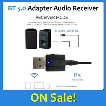 Bluetooth 5.0 Adaptörü Ses Alıcısı 2 in 1 USB Verici Dijital Cihazlar kadar 10 m Taşınabilir Hafif Verici