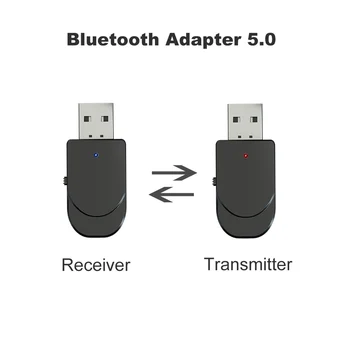 Bluetooth 5.0 Ses Alıcı Verici 3 in 1 Mini 3.5 mm Jack AUX USB Stereo Müzik Kablosuz Adaptör