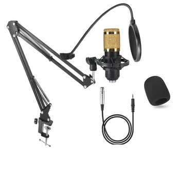 BM800 Kondenser Mikrofon Seti Braketi Oyun Kayıt Ses Kartı Yayın Ekipmanları Meslek Karaoke Youtube Canlı Blog
