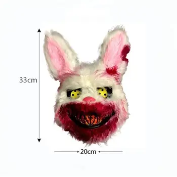 Cadılar bayramı Maskesi Cosplay Evil Kanlı Tavşan Peluş Ayı Hayvan baş maskesi Korku Katil Maske Ürpertici Korkunç Cosplay Masquerade Sahne