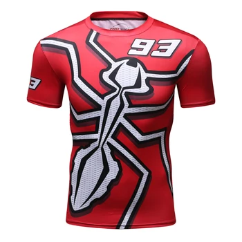 Cody Lundin Yaz Kırmızı En Tees Dijital Baskı Sıkıştırma Giyim Custom Made MMA BJJ Rashguard kısa kollu erkek spor tişört