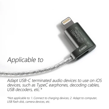 DD ddHiFi MFı06 MFI06S Yıldırım USB Tip C Veri Kablosu bağlamak için iOS cihazları ile USB-C Ses Cihazları