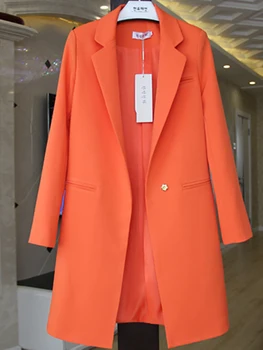 DEAT 2023 Sonbahar Yeni Desen Küçük Takım Elbise Kadın Kore Uzun Kollu İnce Tüm Maç Gevşek Ceket Kadın Balazer S-XXL Tüm Boyutları WB465