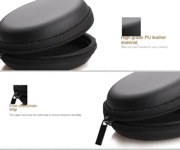 Evrensel EVA Kulaklık saklama çantası Kulaklık Kılıfı Oval Taşıma Yumuşak Çanta Case Shell Kablolu Kulaklık iPod Hafıza Kartları Açık