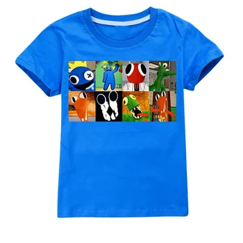Gökkuşağı Arkadaşlar 3D Baskılar Çocuk T-Shirt Moda Yaz Kısa Kollu Gömlek Sıcak Satış Çocuklar Rahat Streetwear Giyim
