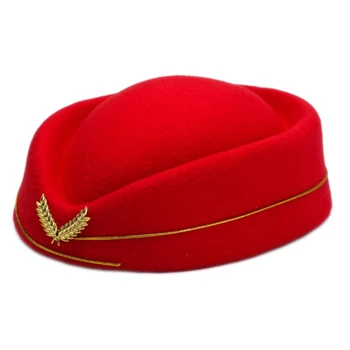 Hostes Şapka Hava Hostesler Şapka Bere Şapka Kadın parti şapkaları Kostüm Cosplay Resmi Üniforma Kapaklar Aksesuar