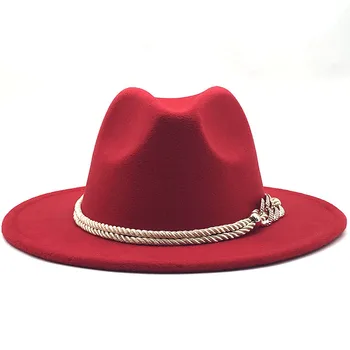 Ingiliz Fedora Şapka Erkekler Kadınlar Yün Keçe Şapkalar Bayanlar Büyük Geniş Brim Panama Vintage Gangster Fötr Kilise Düğün Derby Caz Şapka