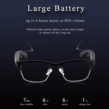 Kablosuz BT5. 0 Akıllı Gözlük Arama Ses Müzik Kulaklık Akıllı Yüksek teknoloji Açık Güneş Gözlüğü IOS Android İçin Uyumlu