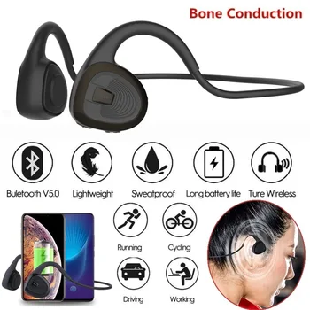 Kablosuz Kemik Iletken Kulaklıklar Kulaklık Bluetooth 5.0 Ter Su Geçirmez Apple Xiaomi Smartphone Için Uyumlu