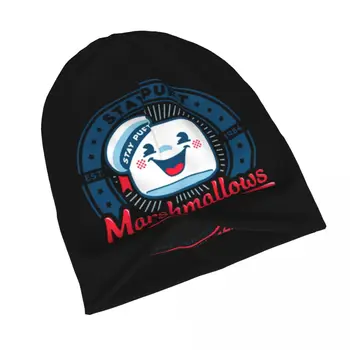 Kalmak Puf Marshmallow Ghostbusters Kapaklar Vintage Yetişkin Açık Skullies bere şapkalar Bahar Sıcak Kafa Wrap Kaput Örme Şapka