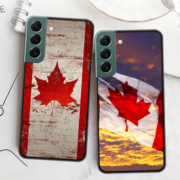 Kanada Akçaağaç Yaprağı Bayrağı Silikon Çağrı Telefon Samsung Galaxy A02S A12 A22 A32 A42 A52S A72 4G 5G A03S A13 A23 A33 A53 A73 A9 A8
