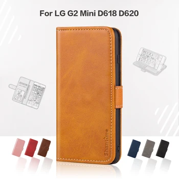 Kapak çevirin LG G2 Mini D618 D620 İş Kılıf Deri Lüks Mıknatıs Cüzdan LG kılıfı G2 Mini D618 D620 Telefon Kapak