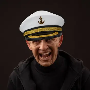 Kaptan Kap Yetişkin Yat Tekne Gemi Denizci Kaptan Kostüm Şapka Donanma Deniz Amiral Vintage Erkek İşlemeli Kaptan Kap
