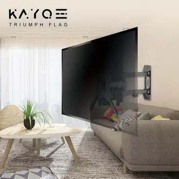 KAYQEE Ultra Ince TV Duvar Montaj Tam Hareket Eklemli Kol Eğim Döner Braketi TV standı Braketi için LCD, LED, 3D Plazma Tv'ler