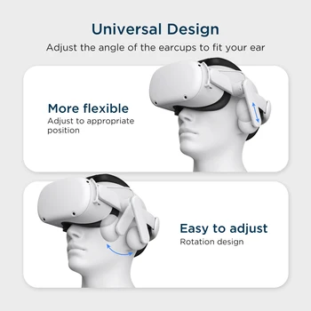 KİVİ tasarım Kulaklıklar Oculus Quest 2 Kulak Ses kafa bandı Kulaklık Ultra Daldırma Üstün Ses VR aksesuarları