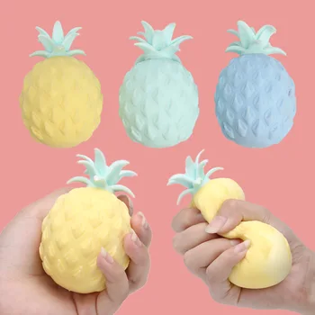 Komik Dekompresyon Havalandırma Ananas Sıkma Topu Hediye Squishy Sıkmak Stres Rahatlatıcı Fidget Duyusal Oyuncaklar Simülasyon Meyve Gıda