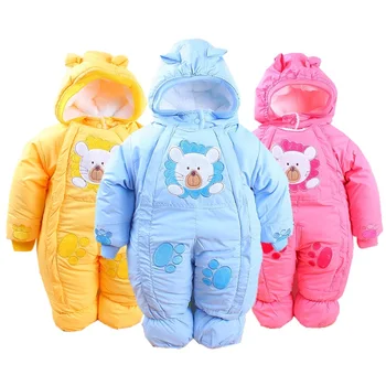 Kış Bebek Tulum Moda Marka Pamuk Polar Ropa Bebe Bebek Kız Tulum Çocuk Giyim Yenidoğan Erkek Bebek Giyim Dış Giyim