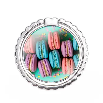 Macarons Cupcake Donut cep telefonu Halka Tutucu Parmak Yüzük Standı Kickstand Metal tutamak Moda Karikatür Yaratıcı Tasarım