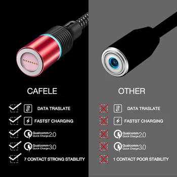Manyetik Hızlı Şarj USB C Kablosu 3A 60W Telefon Tipi-C mikro USB IOS Data SYNC Transferi Tel Kordon Tüm Telefonlar İçin