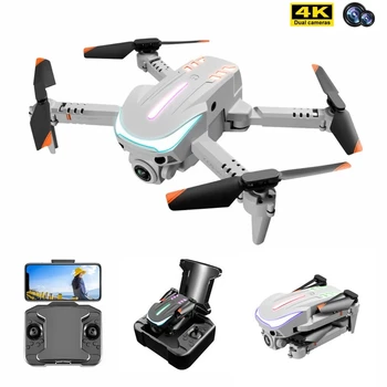 Mini RC Dublör Drone İle 4K Çift Kamera HD Wifi Fpv Fotoğraf Katlanır Quadcopter Profesyonel Drones Hediyeler Oyuncaklar boys için